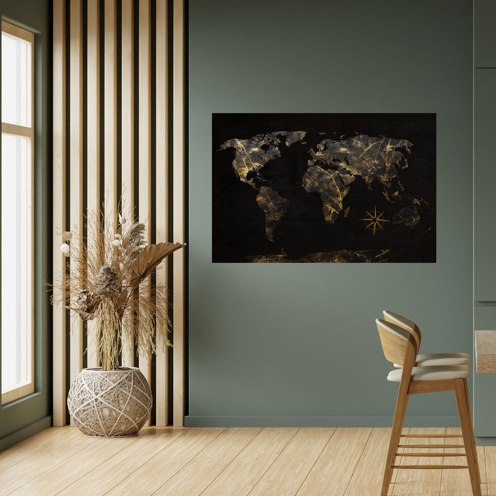 GOLDEN GEOGRAPHY Poster Horizontal Autocolante