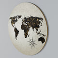 GOLDEN LINES GLOBE Round Wall Art