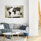 GOLDEN LINES GLOBE Peel and Stick Horizontal Poster