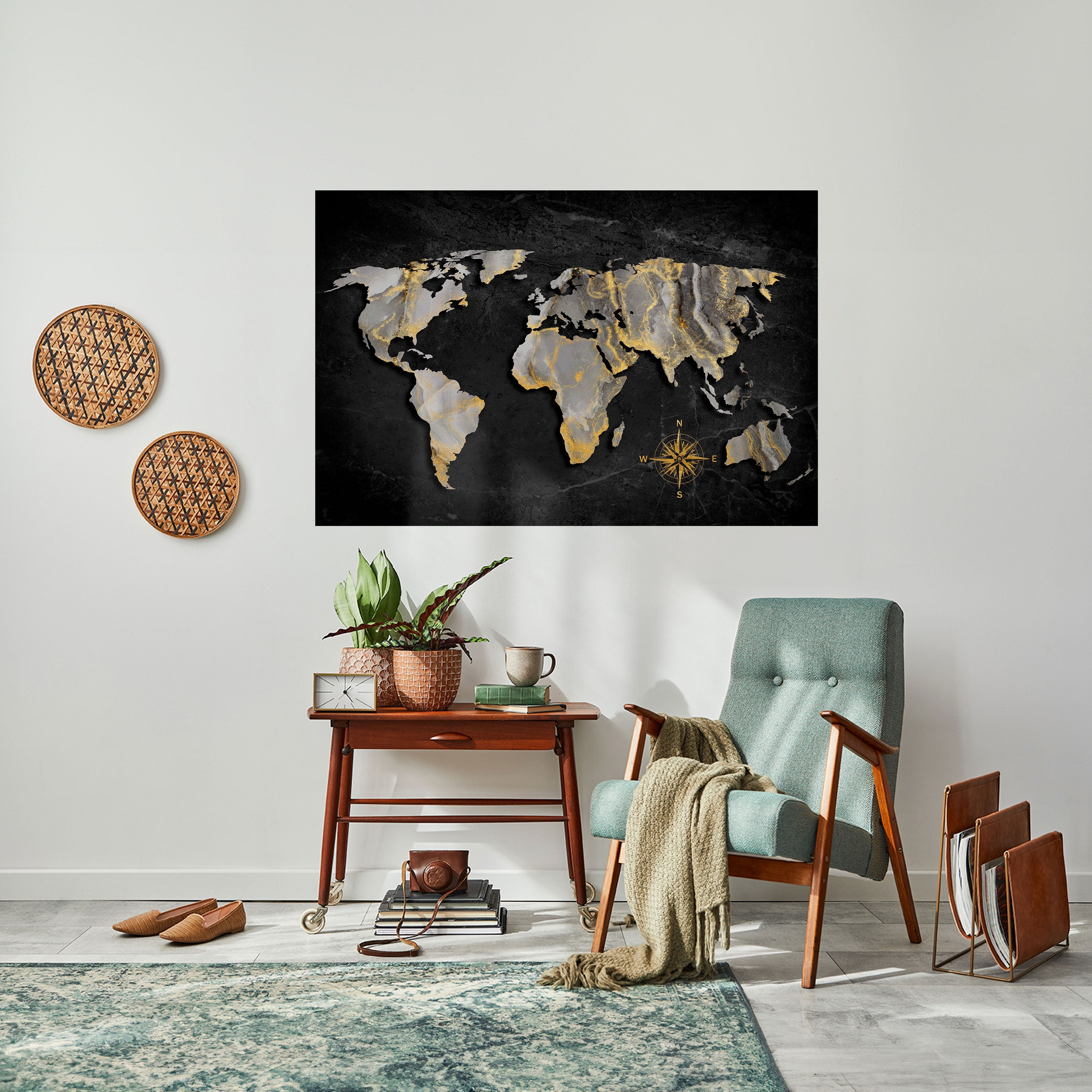 ELEGANT WORLDWIDE Peel and Stick Horizontal Poster