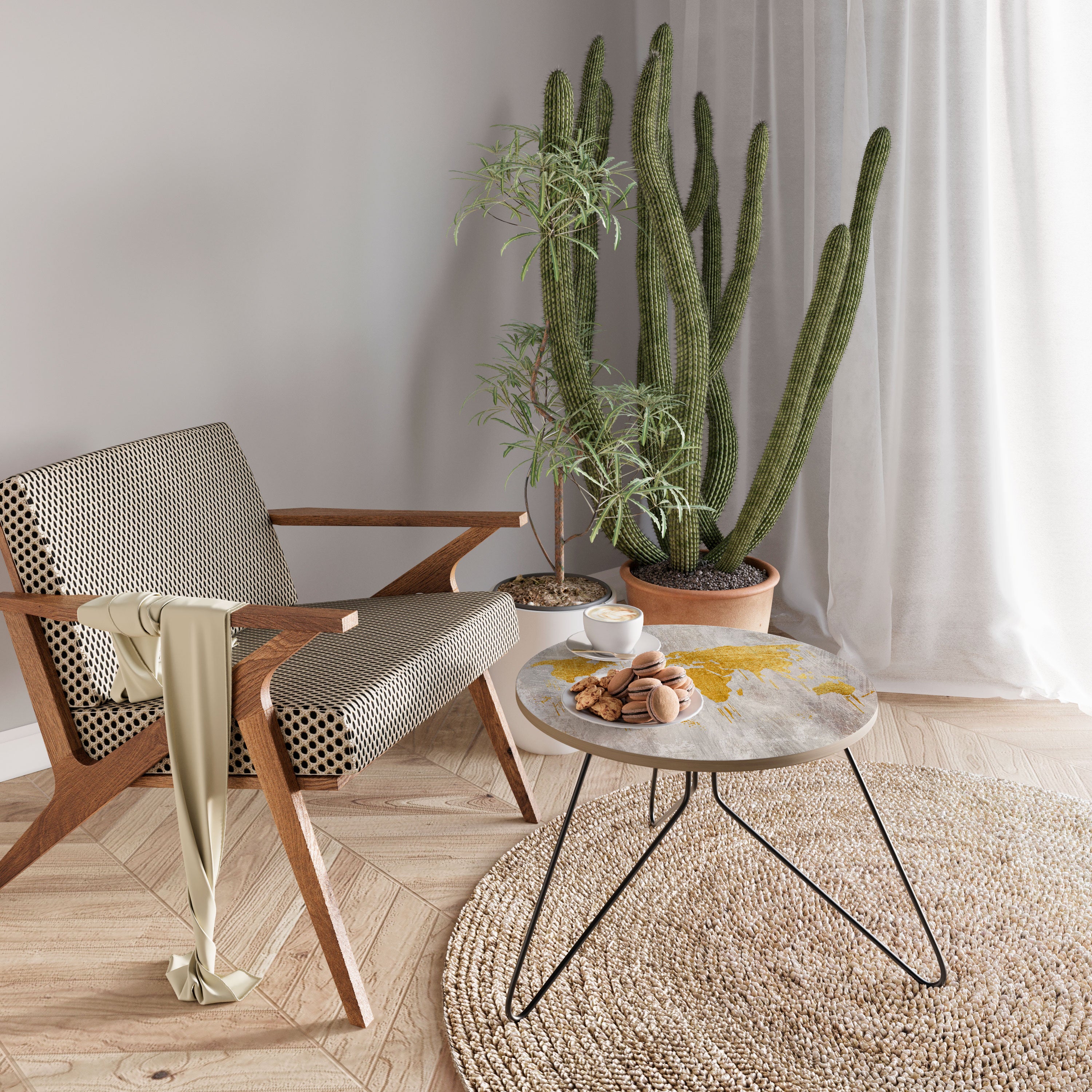 METALLIC WORLDVIEW MAP Mesa de Centro