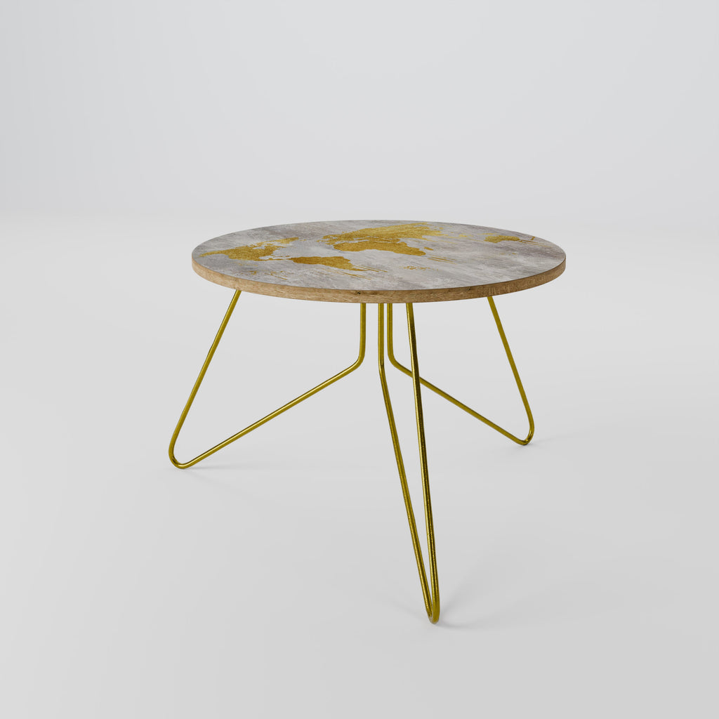 METALLIC WORLDVIEW MAP Mesa de Centro 60