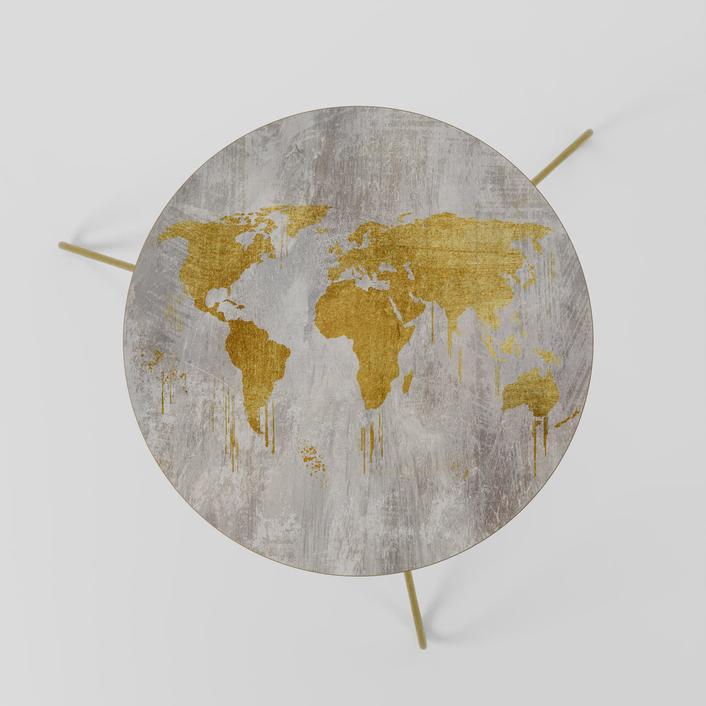 METALLIC WORLDVIEW MAP Mesa de Centro 60