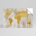 METALLIC WORLDVIEW MAP Peel and Stick Horizontal Poster