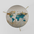 AZURE GILDED MAP Mesa de Centro 60