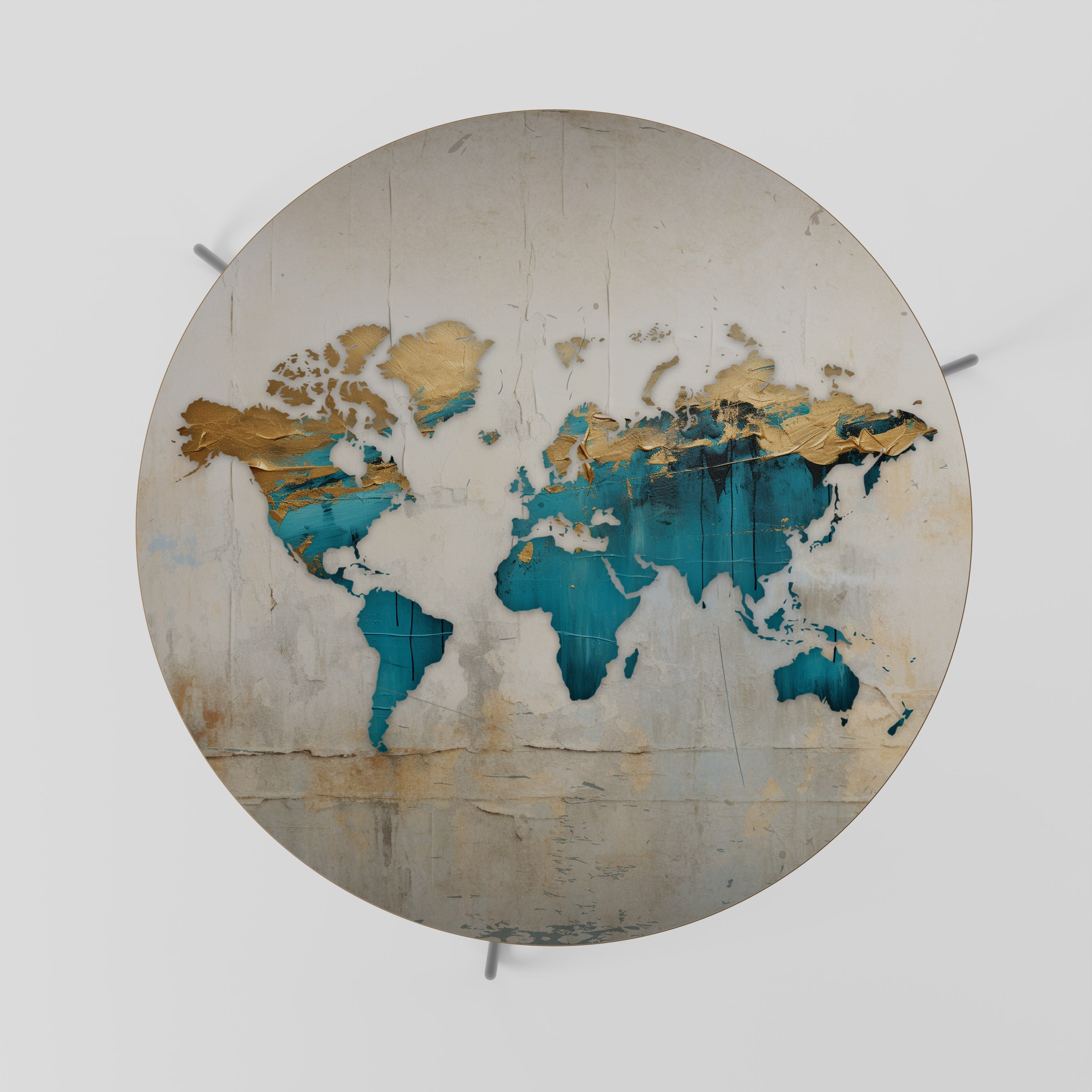 AZURE GILDED MAP Mesa de Centro 69