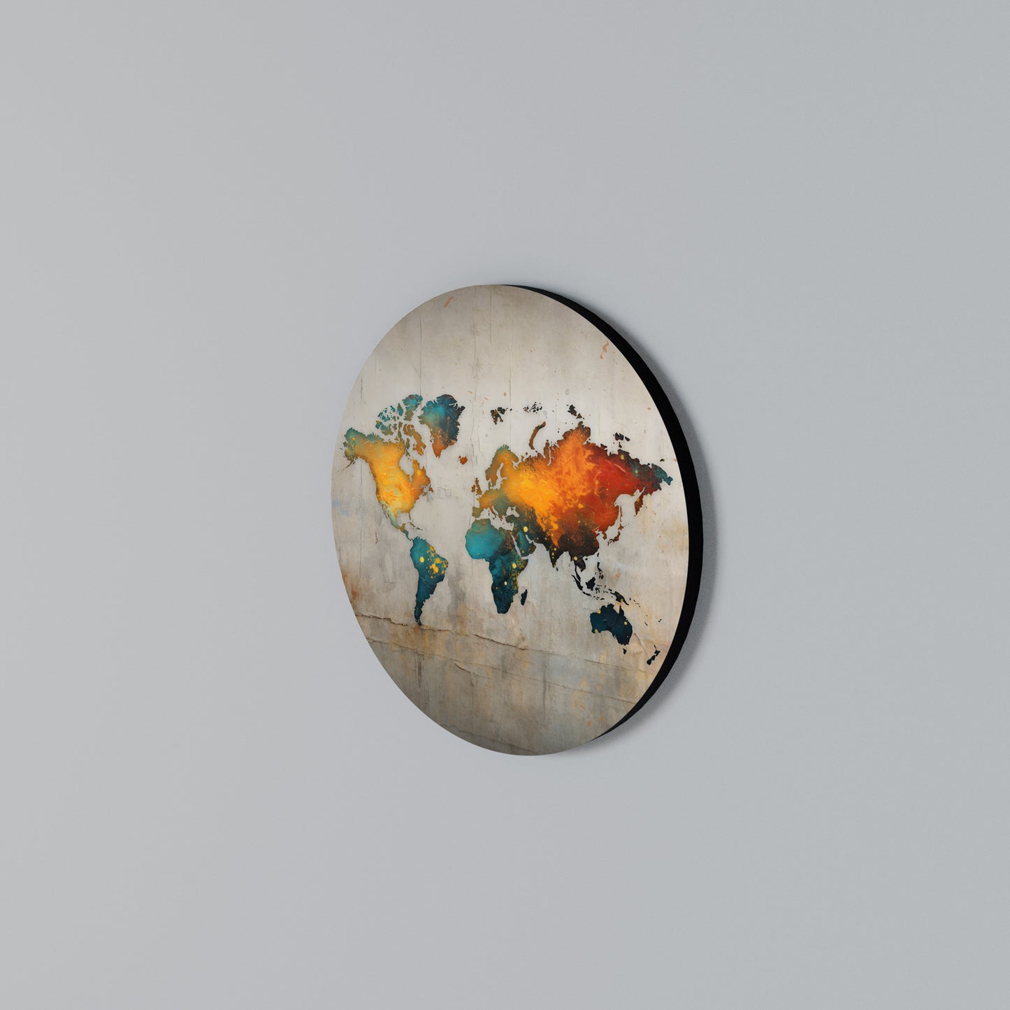 GLOBAL HUES EXPLORED Arte de Parede Redonda