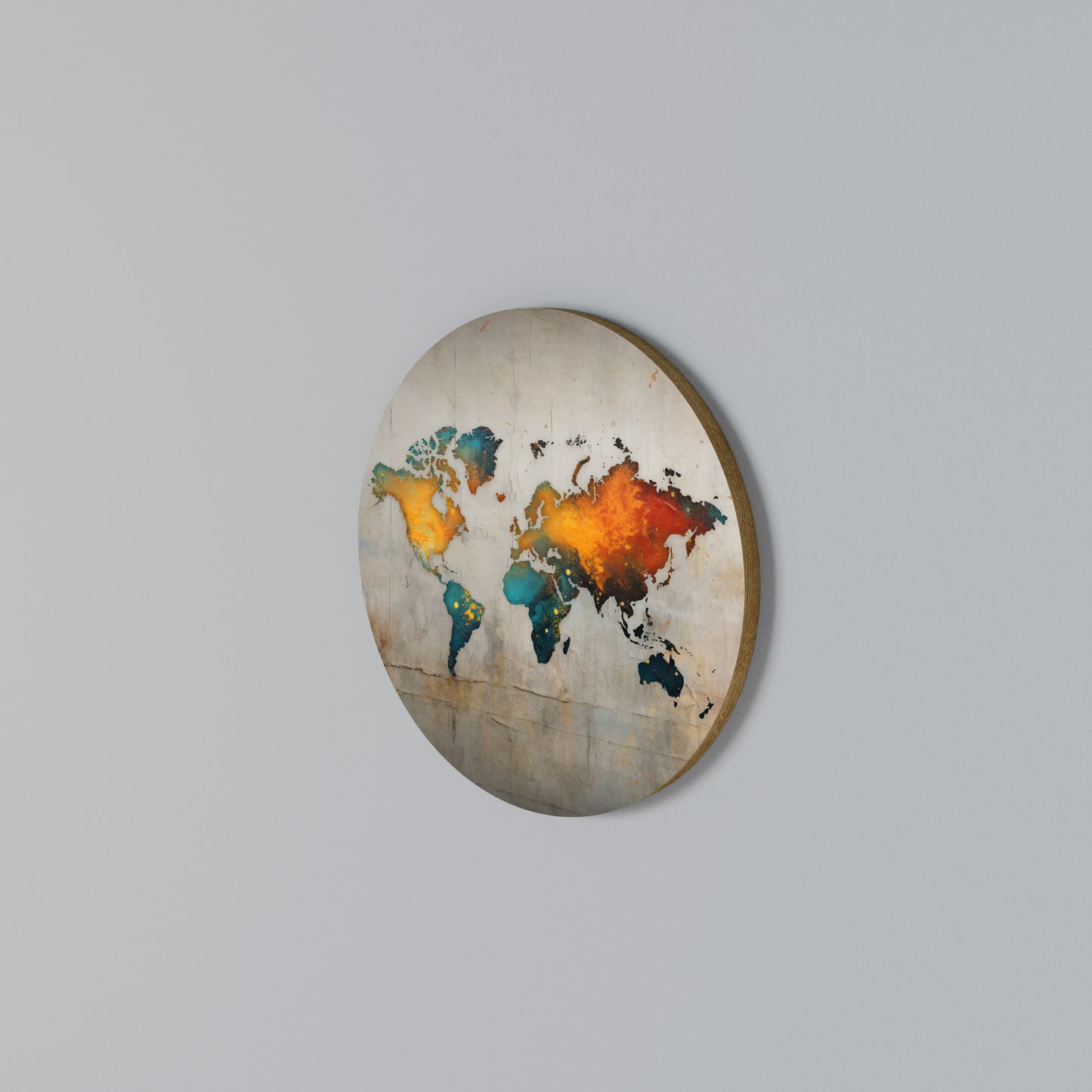 GLOBAL HUES EXPLORED Arte de Parede Redonda