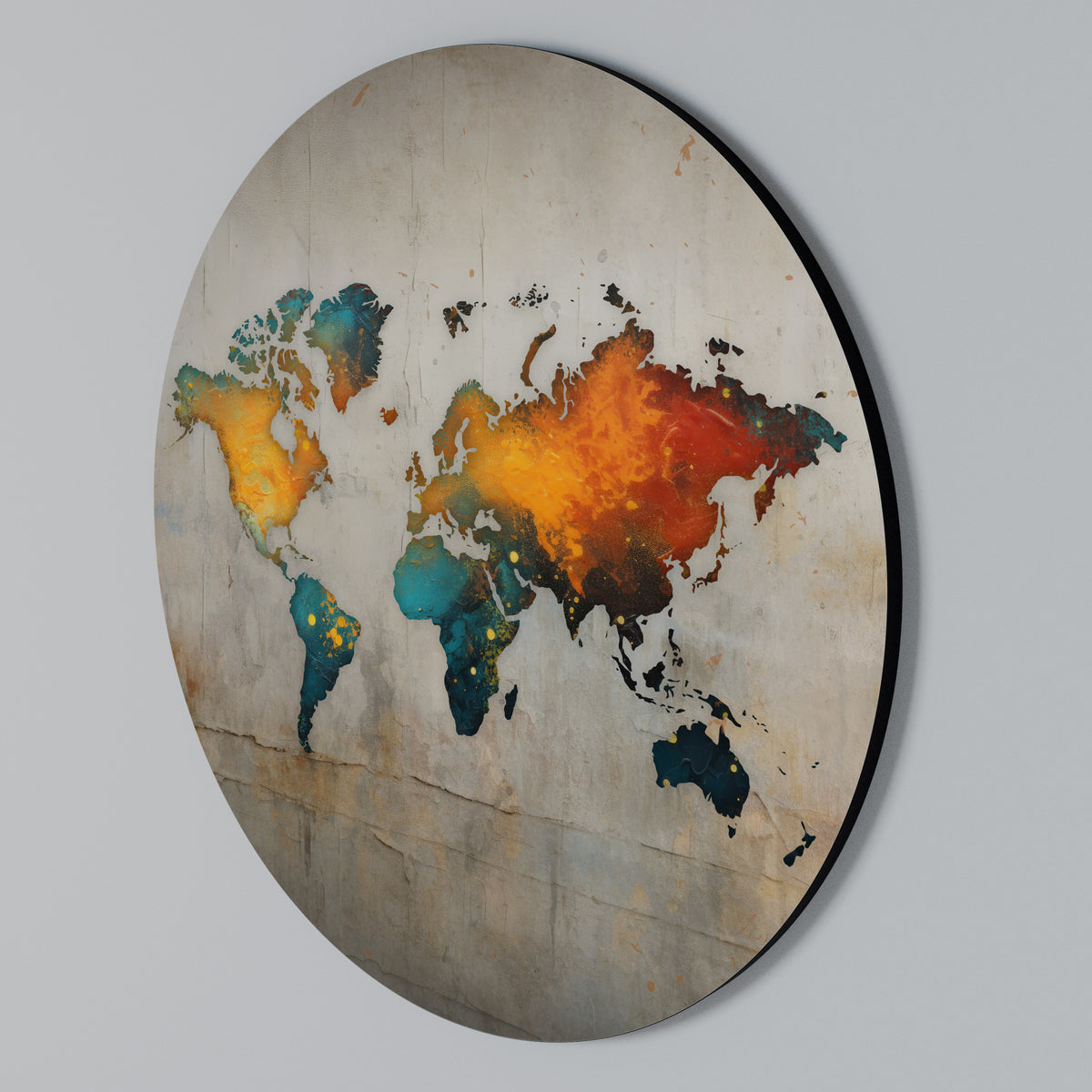 GLOBAL HUES EXPLORED Arte de Parede Redonda