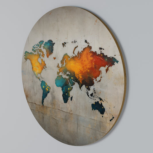 GLOBAL HUES EXPLORED Arte de Parede Redonda