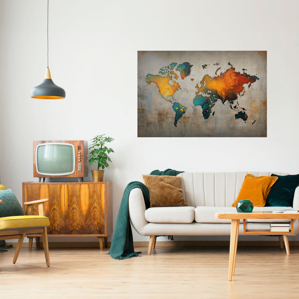 GLOBAL HUES EXPLORED Peel and Stick Horizontal Poster