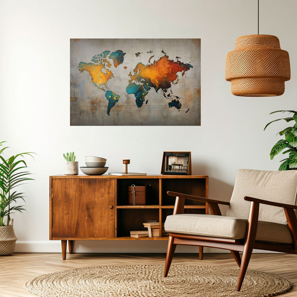 GLOBAL HUES EXPLORED Peel and Stick Horizontal Poster