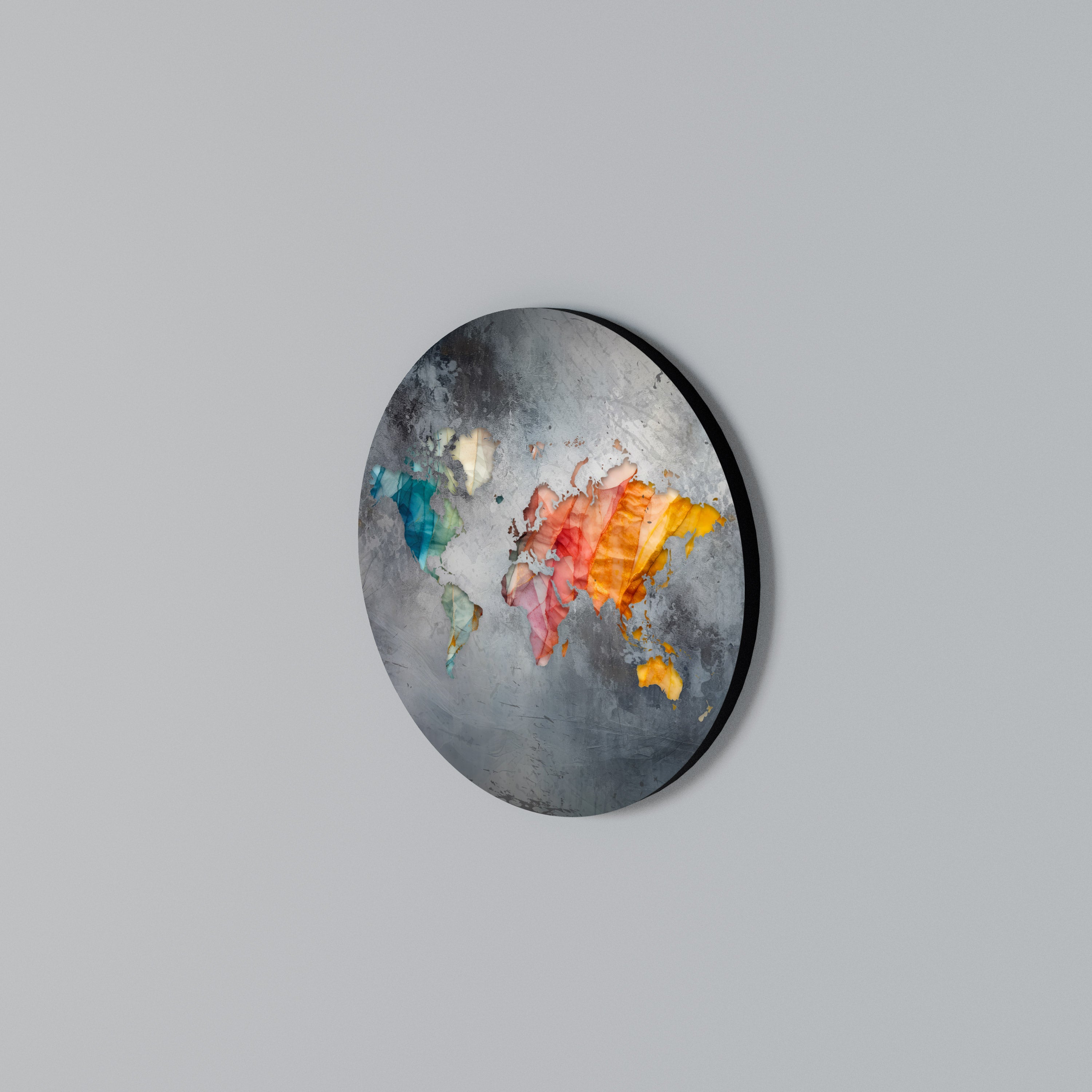 HARMONIOUS EARTH TONES Arte de Parede Redonda