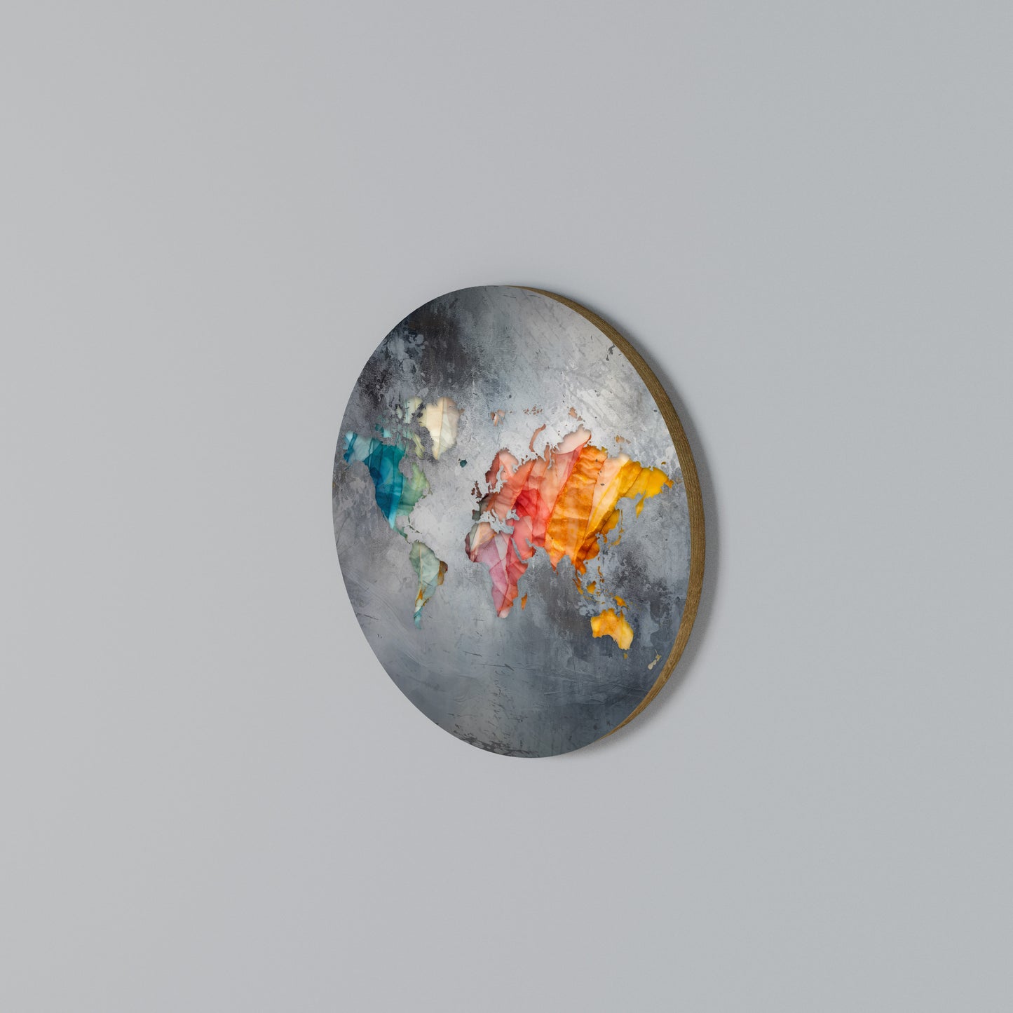 HARMONIOUS EARTH TONES Round Wall Art