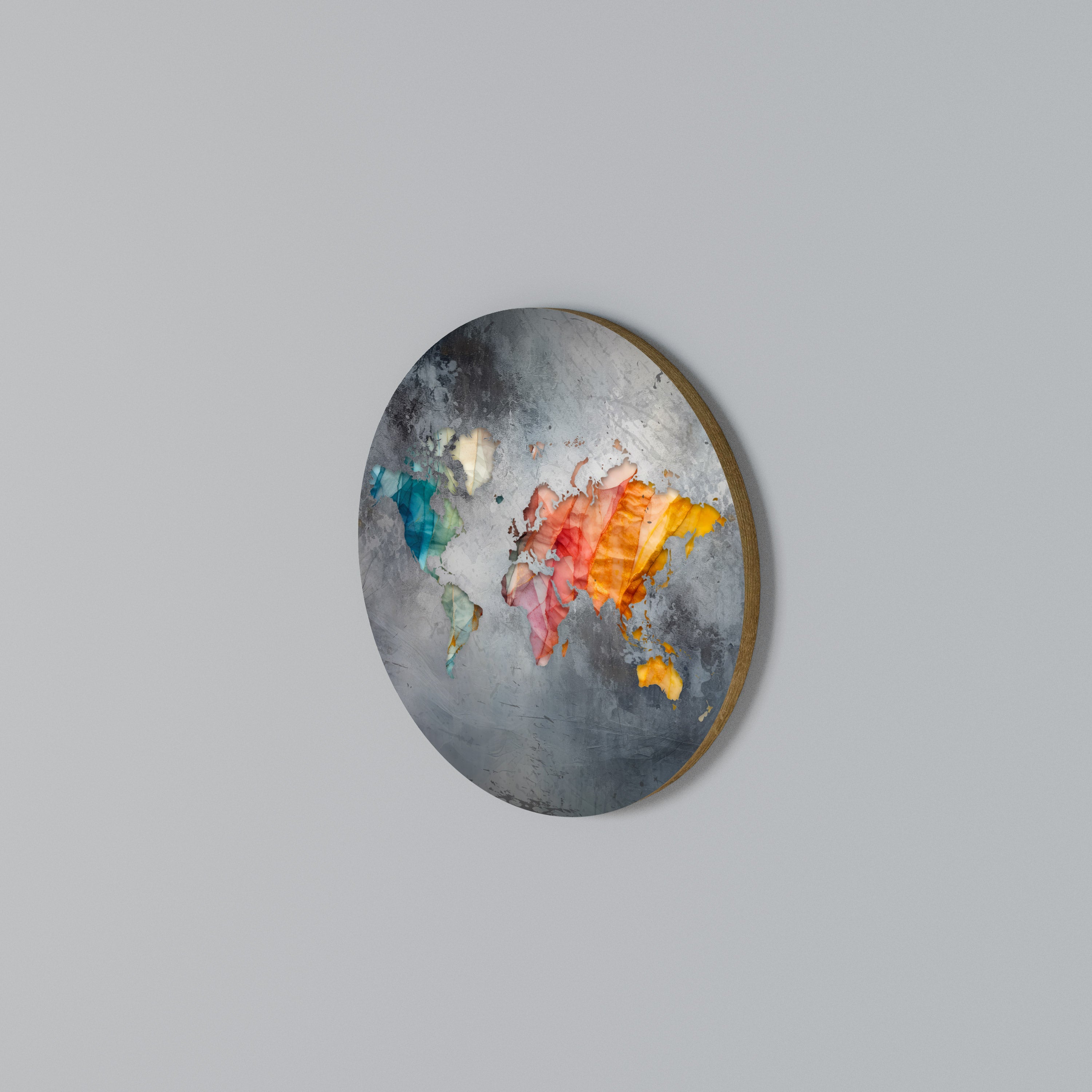 HARMONIOUS EARTH TONES Arte de Parede Redonda