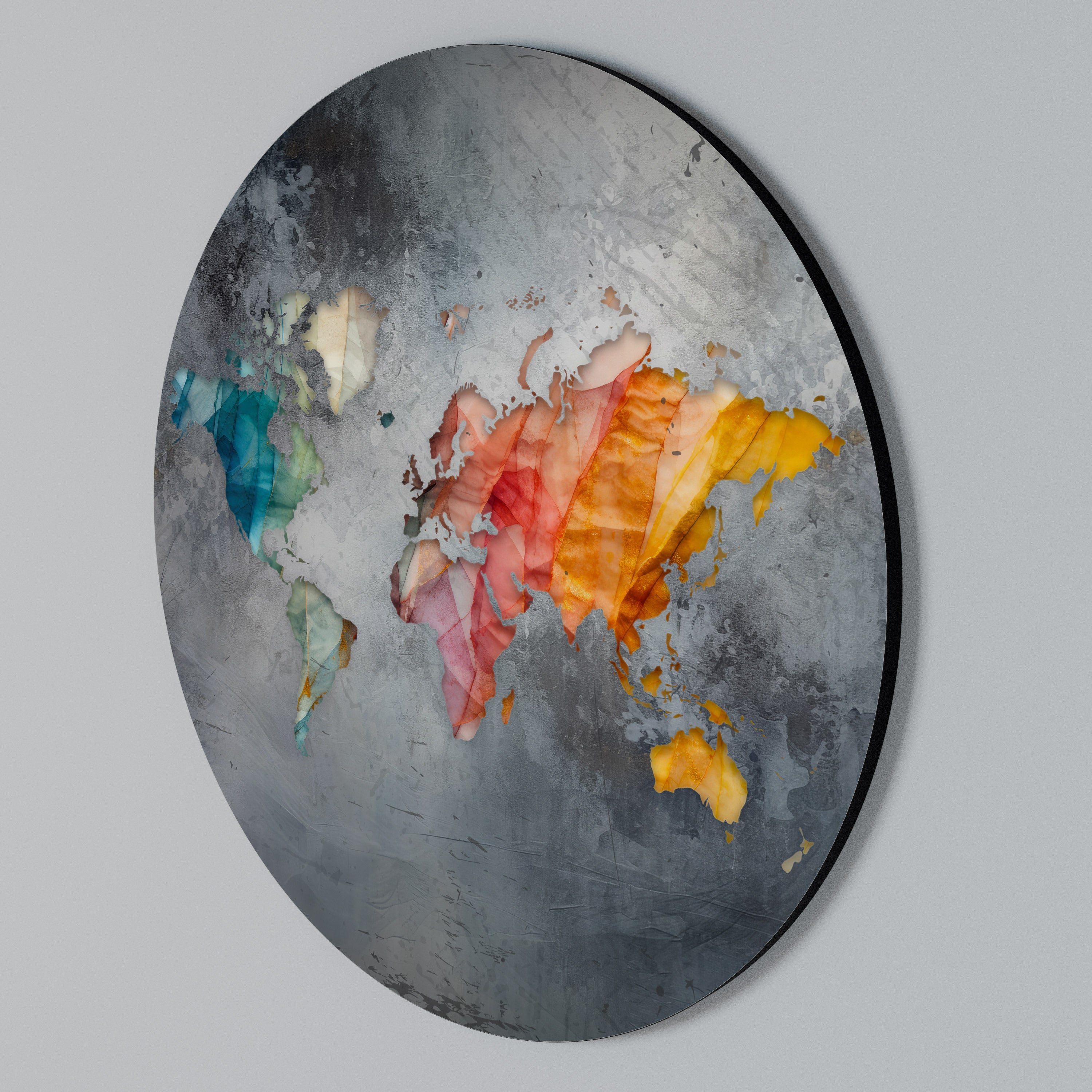 HARMONIOUS EARTH TONES Arte de Parede Redonda