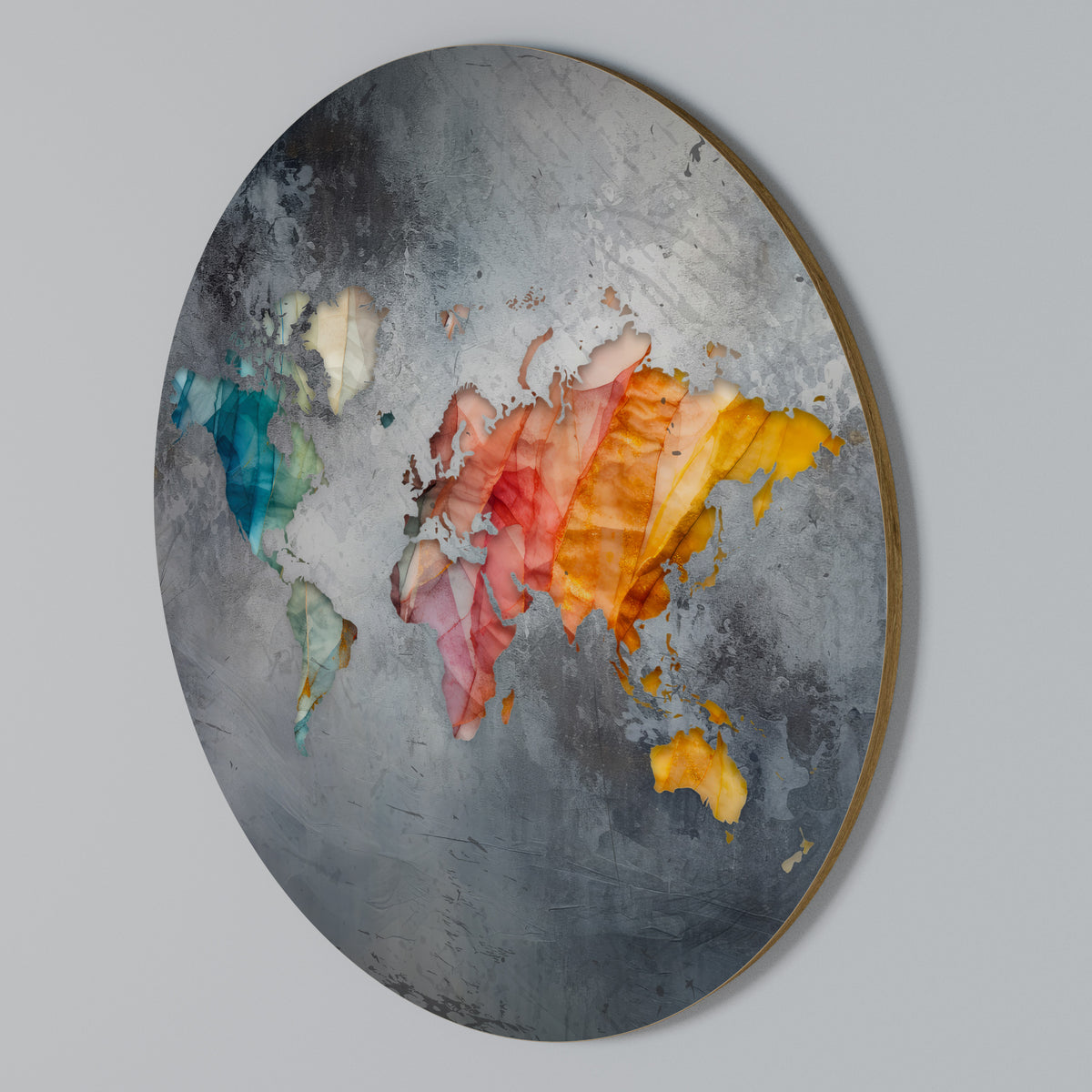 HARMONIOUS EARTH TONES Arte de Parede Redonda