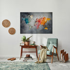 HARMONIOUS EARTH TONES Peel and Stick Horizontal Poster