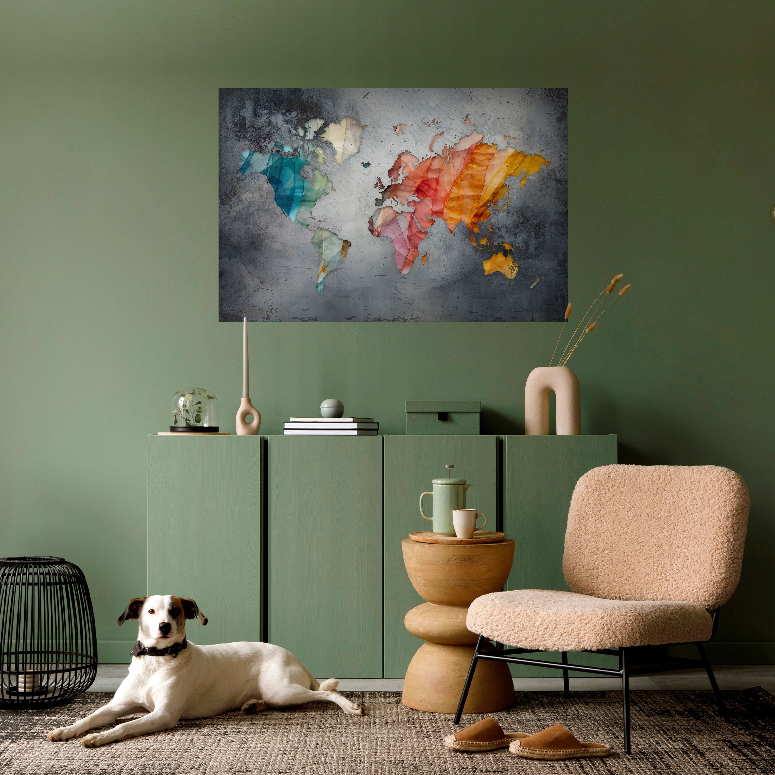 HARMONIOUS EARTH TONES Peel and Stick Horizontal Poster