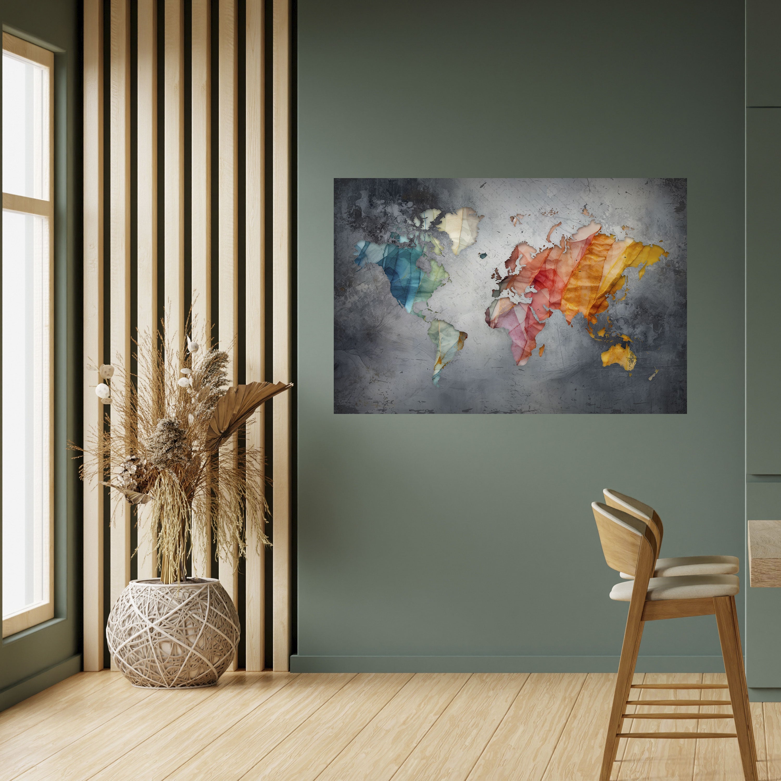 HARMONIOUS EARTH TONES Peel and Stick Horizontal Poster