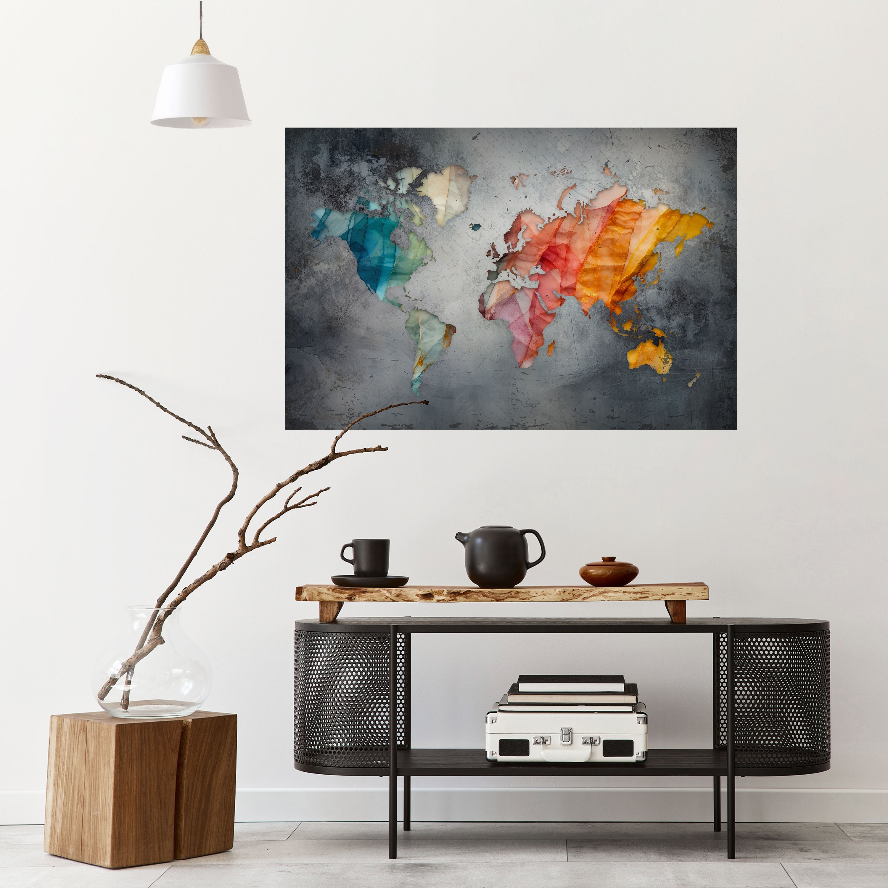 HARMONIOUS EARTH TONES Peel and Stick Horizontal Poster