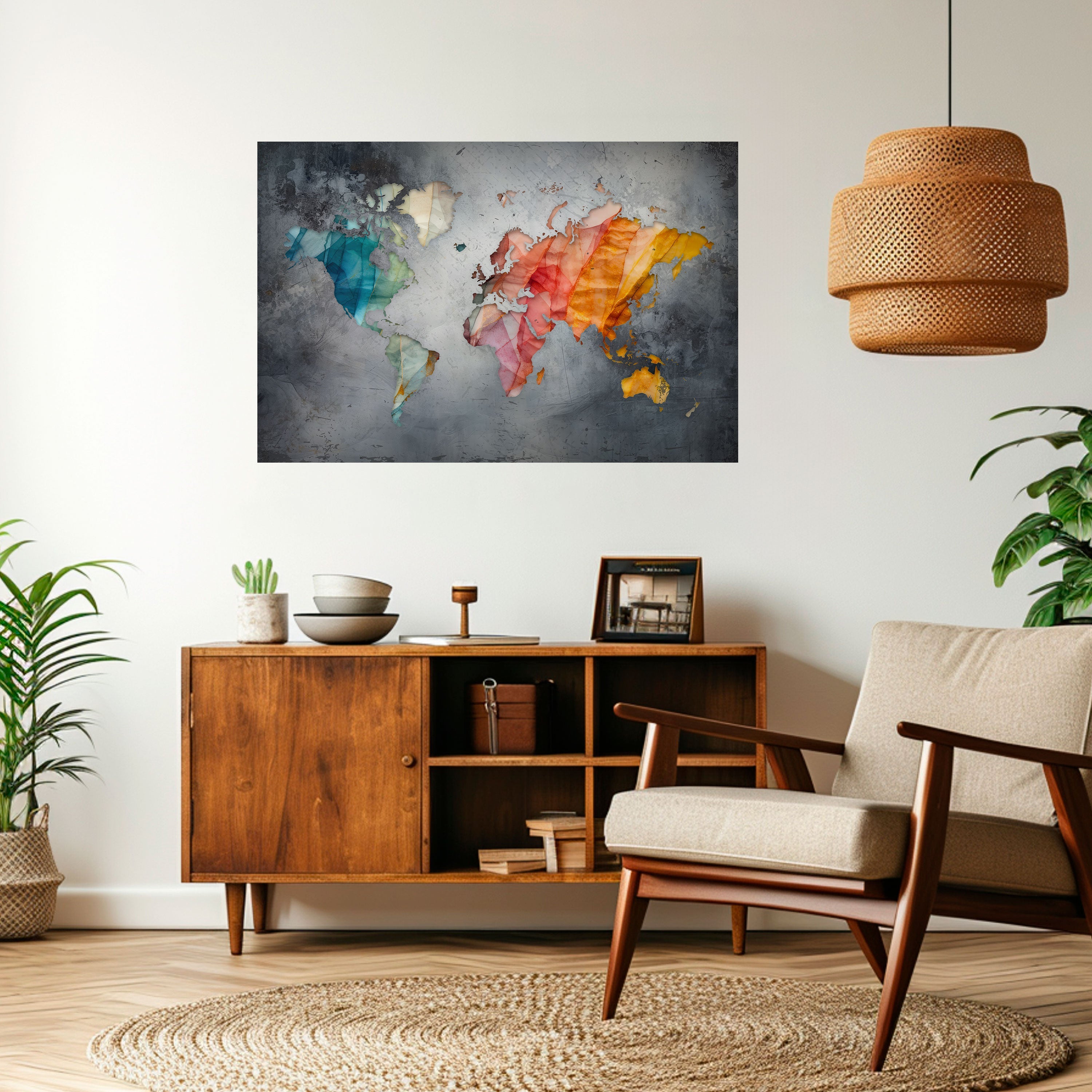 HARMONIOUS EARTH TONES Peel and Stick Horizontal Poster