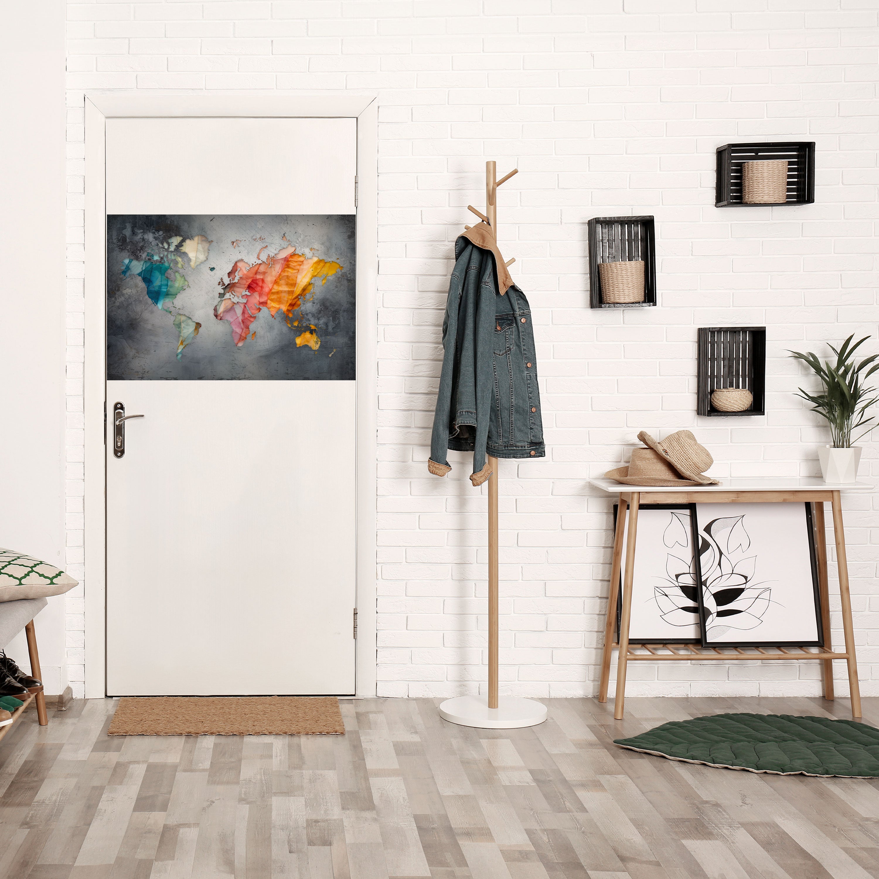 HARMONIOUS EARTH TONES Peel and Stick Horizontal Poster