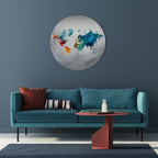 FACETED WORLDVIEW Quadro Redondo Decorativo