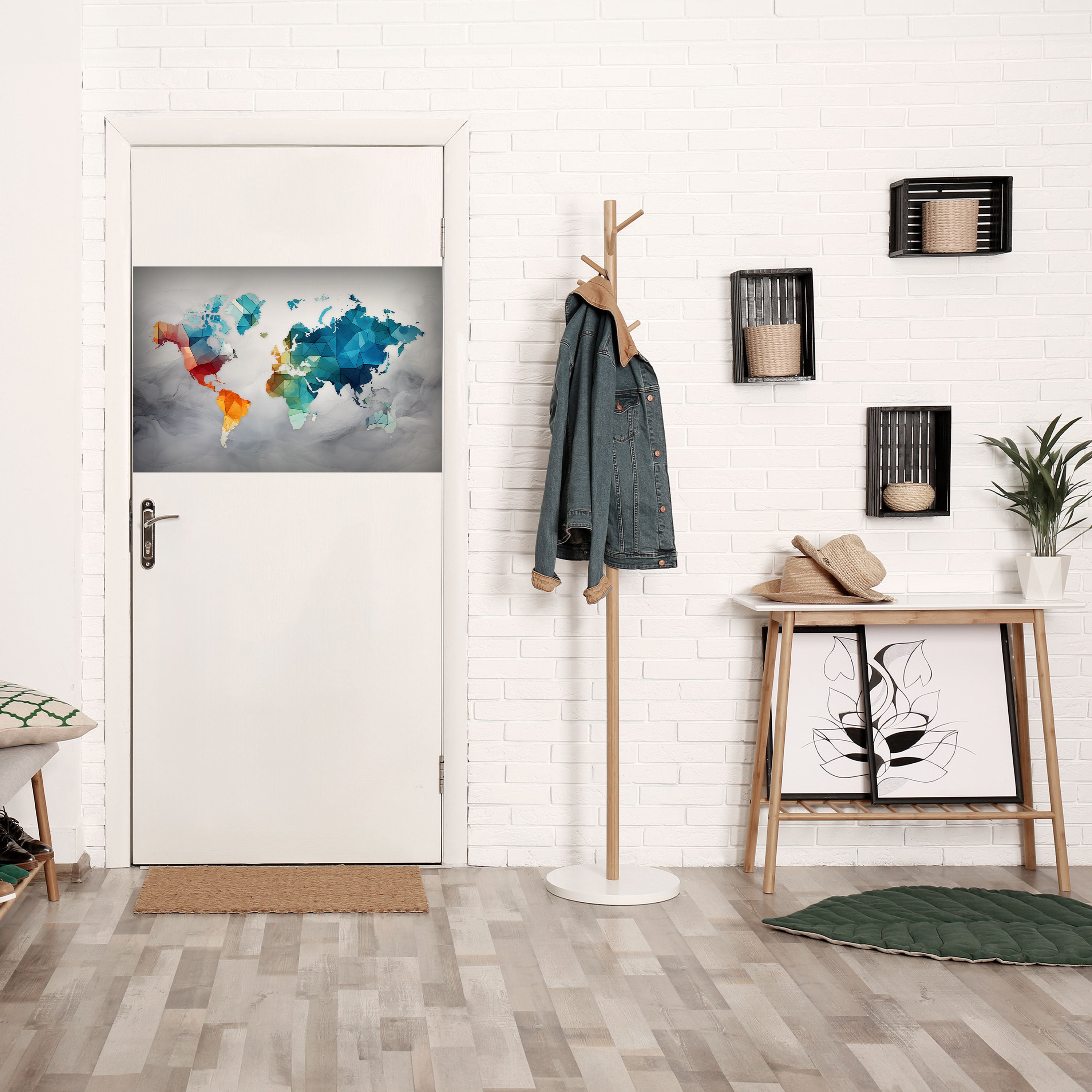 FACETED WORLDVIEW Peel and Stick Horizontal Poster