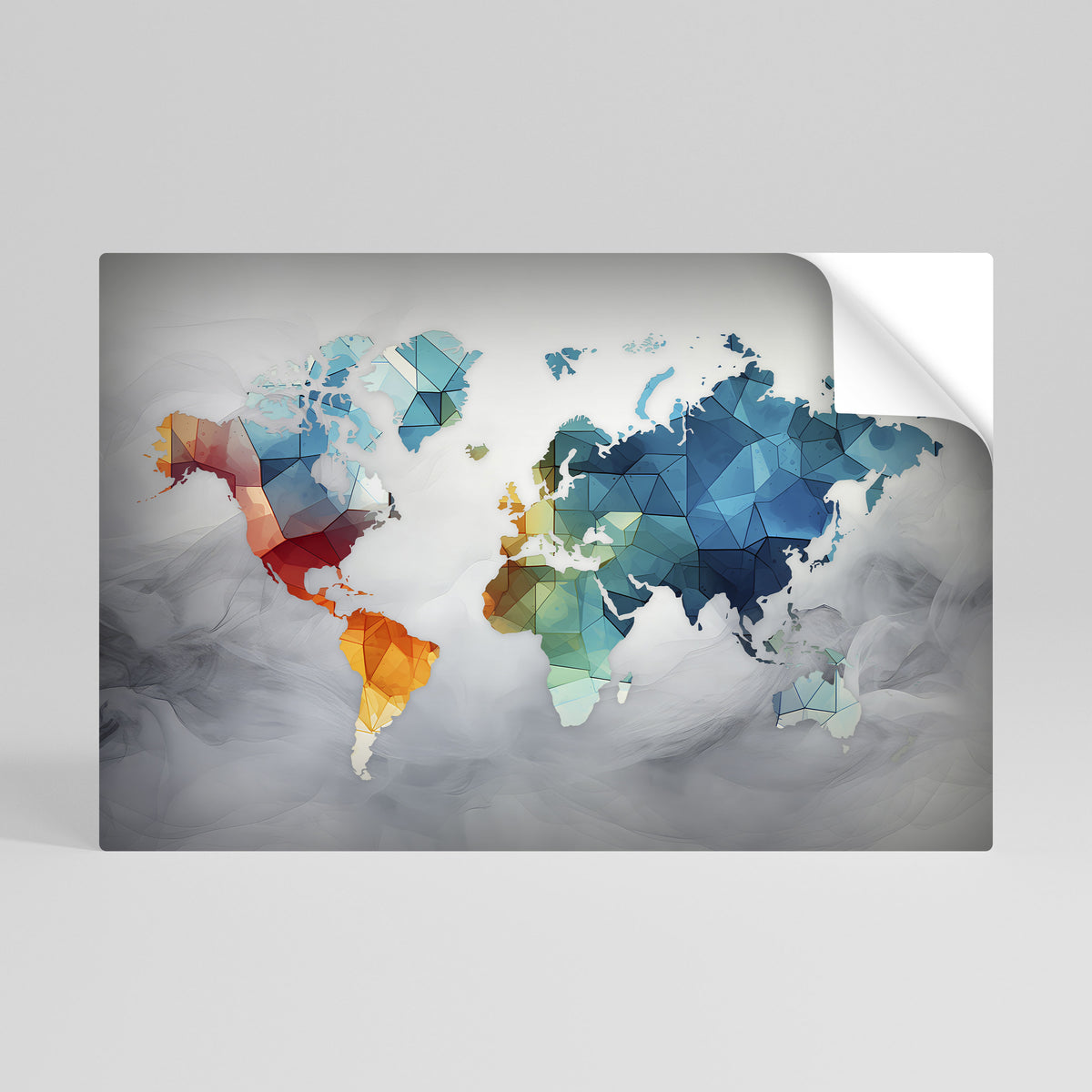 FACETED WORLDVIEW Póster Autocolante Horizontal