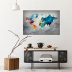 FACETED WORLDVIEW Peel and Stick Horizontal Poster