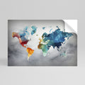 FACETED WORLDVIEW Peel and Stick Horizontal Poster