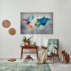 FACETED WORLDVIEW Peel and Stick Horizontal Poster