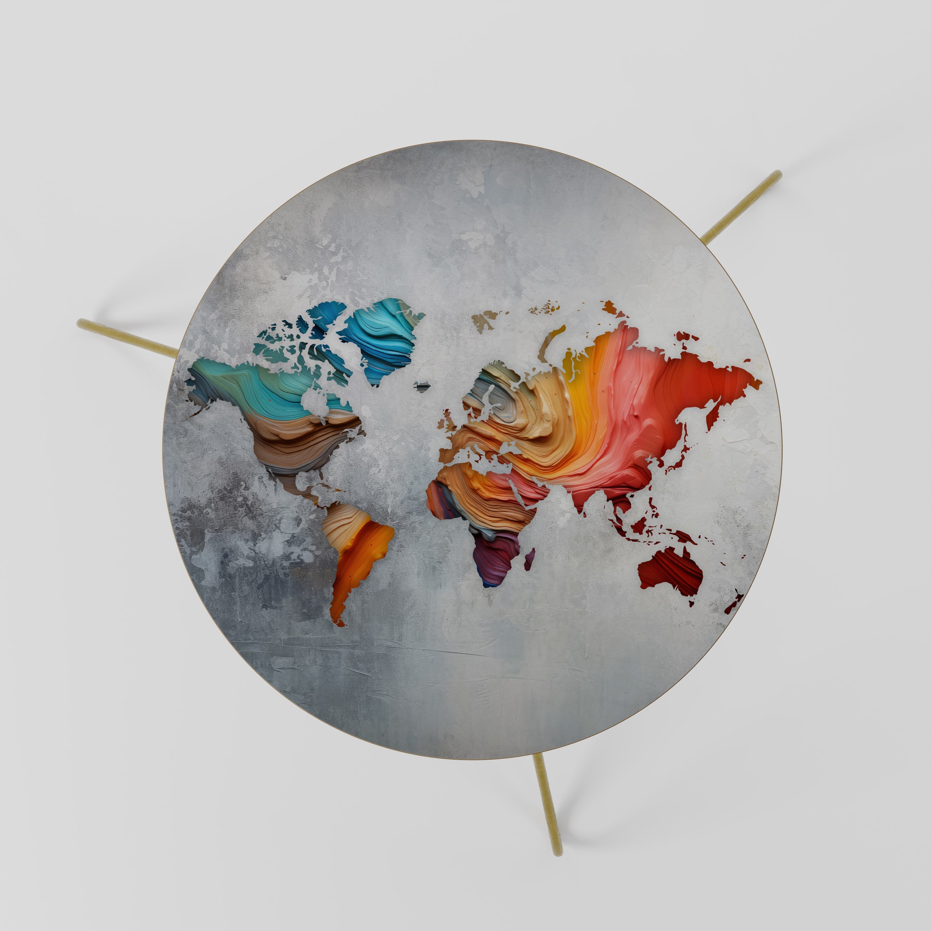 PAINTED CONTINENTS Mesa de Centro 60