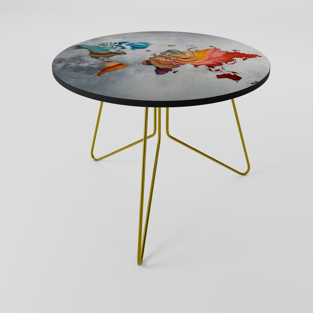 PAINTED CONTINENTS Coffee Table
