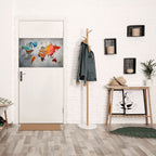 PAINTED CONTINENTS Peel and Stick Horizontal Poster