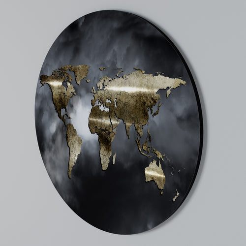 GOLDEN EARTH REVERIE Arte de Parede Redonda