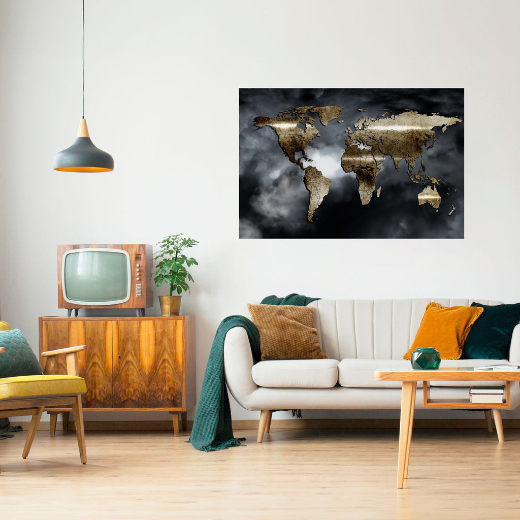 GOLDEN EARTH REVERIE Peel and Stick Horizontal Poster