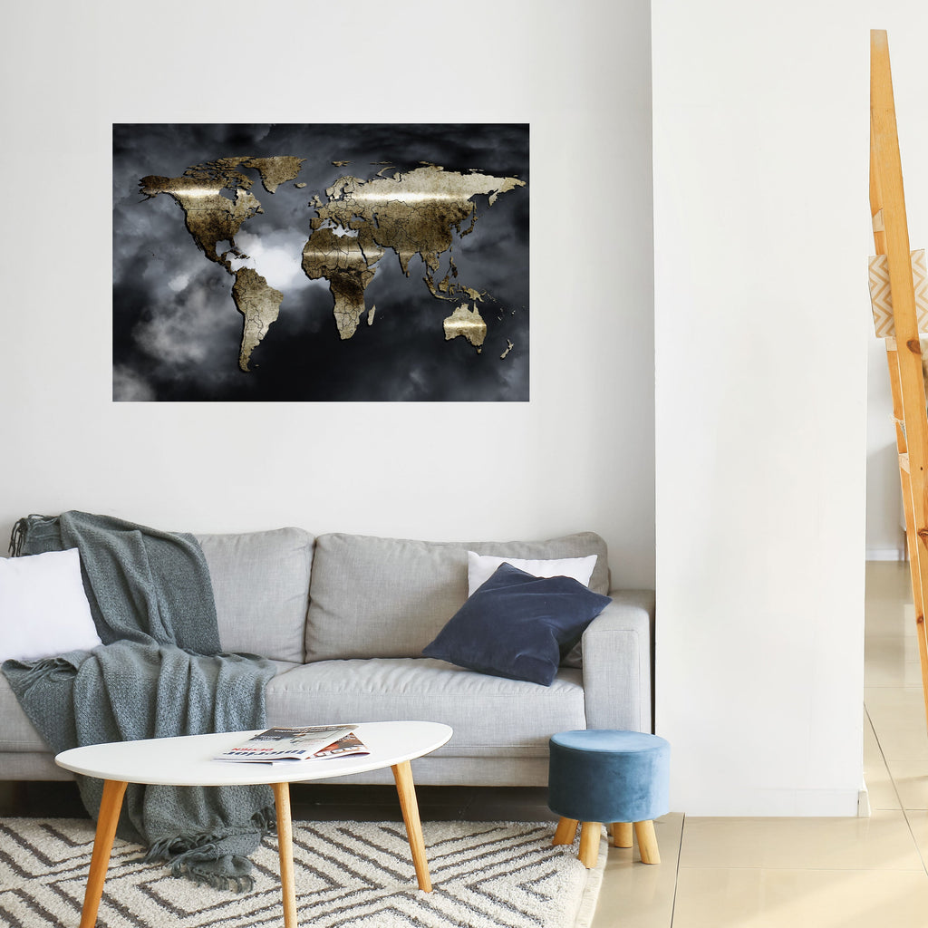 GOLDEN EARTH REVERIE Peel and Stick Horizontal Poster