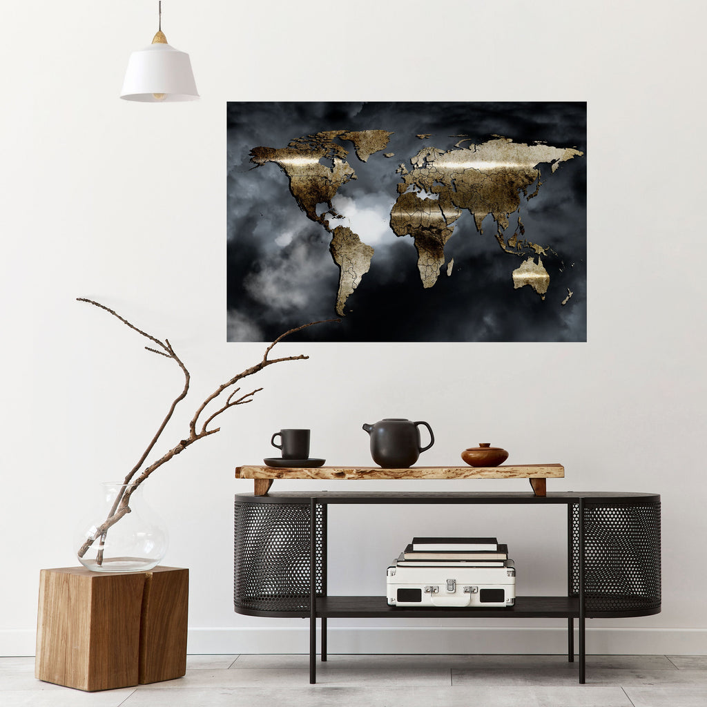 GOLDEN EARTH REVERIE Peel and Stick Horizontal Poster