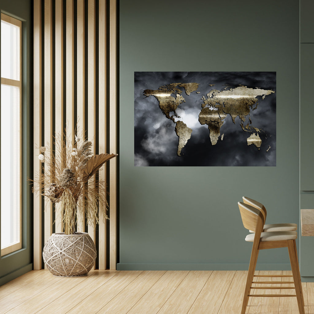 GOLDEN EARTH REVERIE Peel and Stick Horizontal Poster