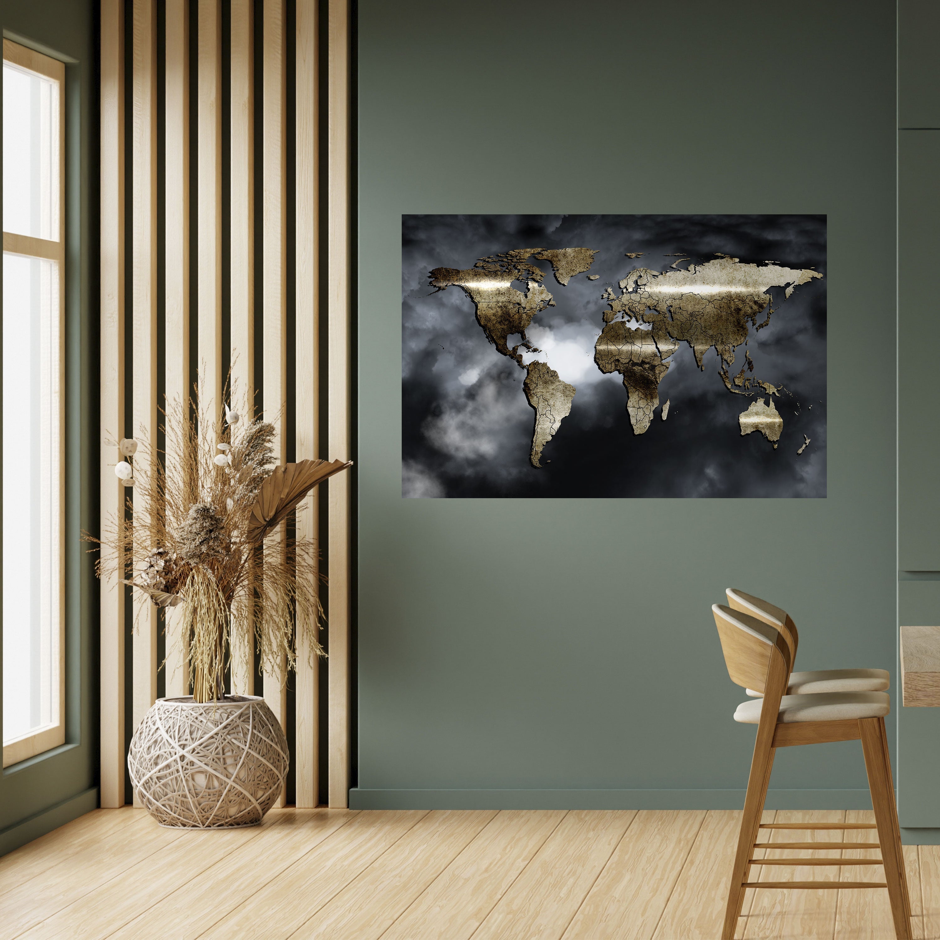 GOLDEN EARTH REVERIE Peel and Stick Horizontal Poster