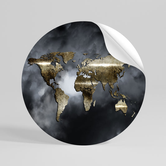 GOLDEN EARTH REVERIE Autocolante Redondo Removível