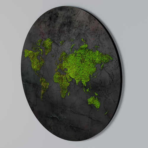 GREENER LANDS EMBRACED Arte de Parede Redonda