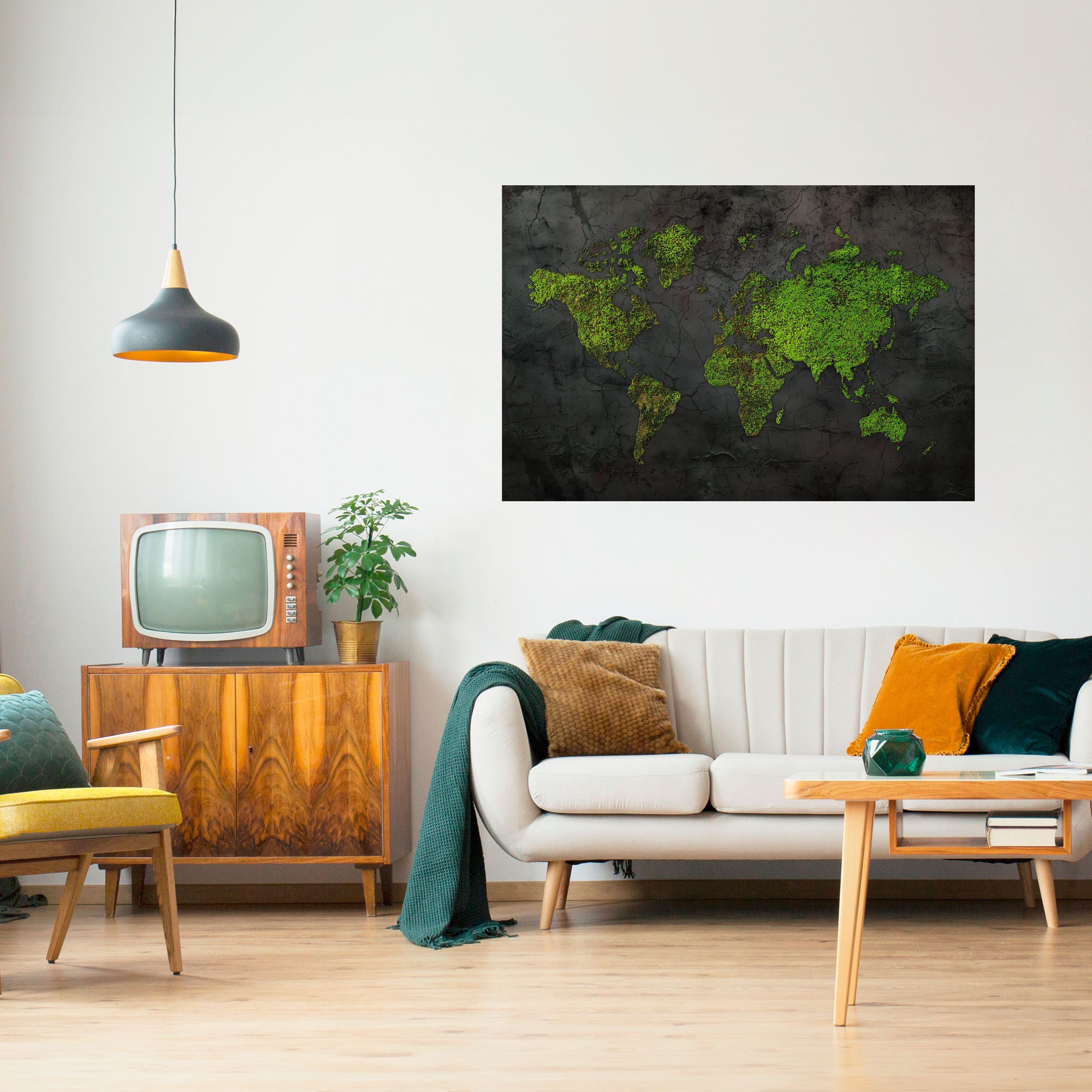 GREENER LANDS EMBRACED Peel and Stick Horizontal Poster