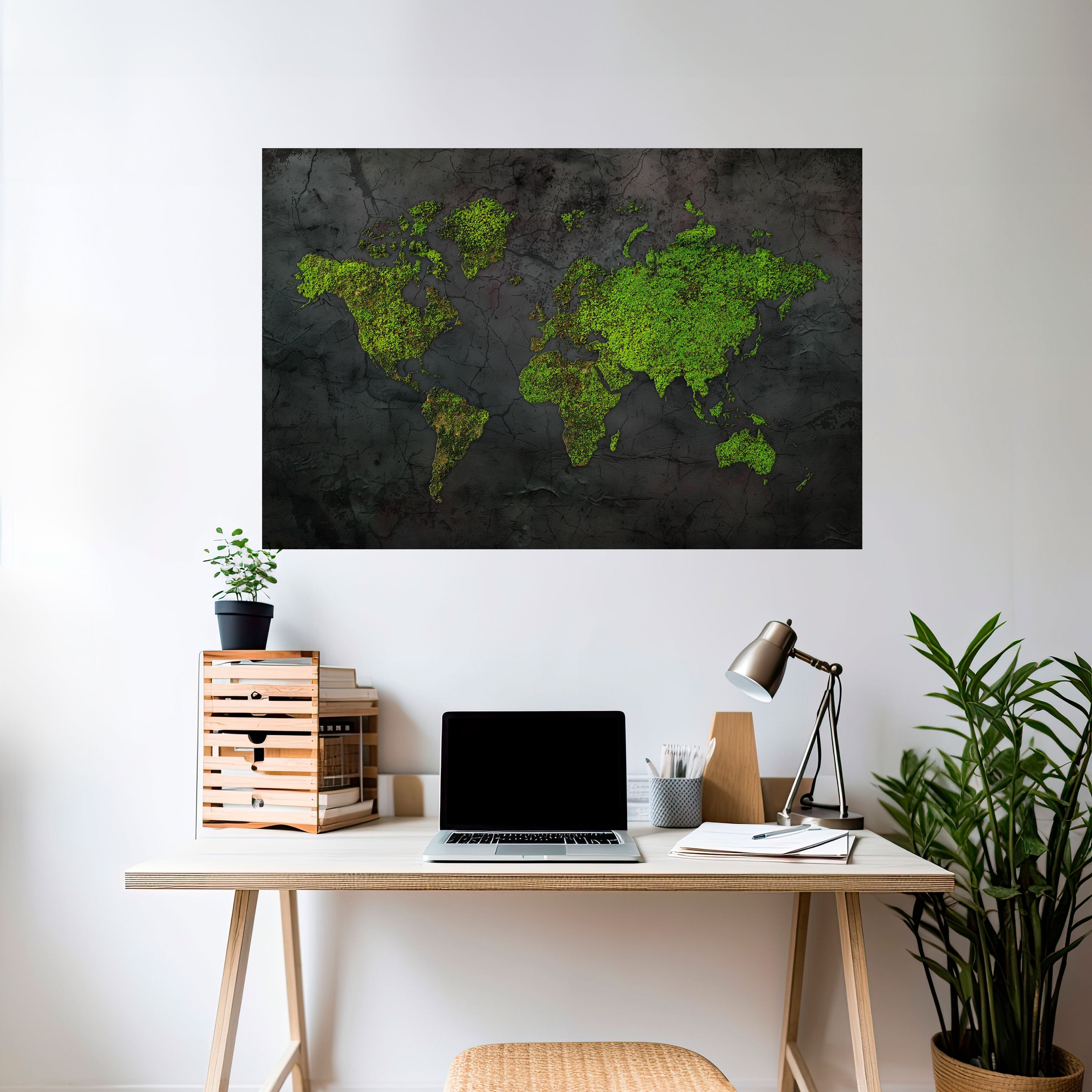 GREENER LANDS EMBRACED Peel and Stick Horizontal Poster