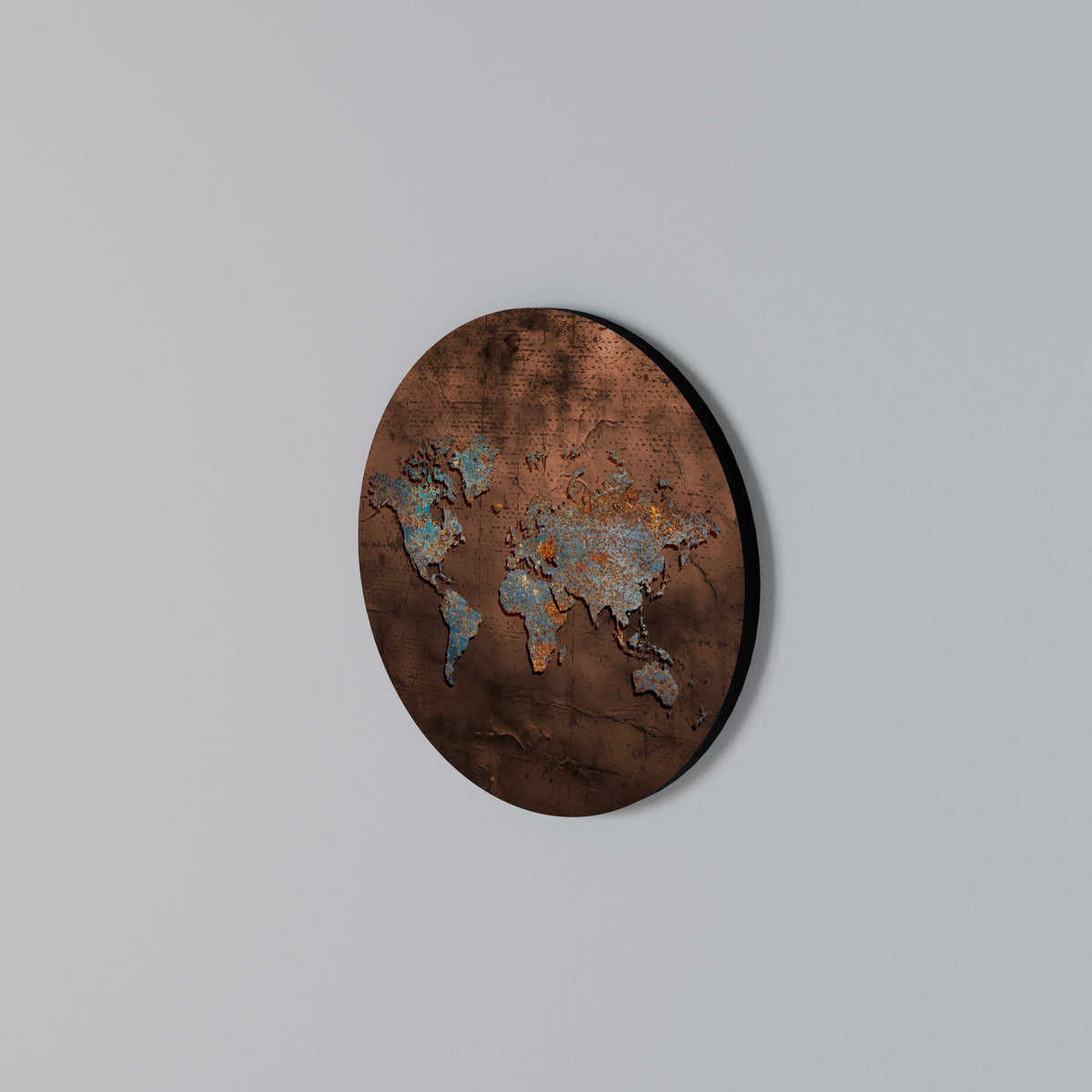Round Wall Art – METALLIC MAP OF MEMORIES