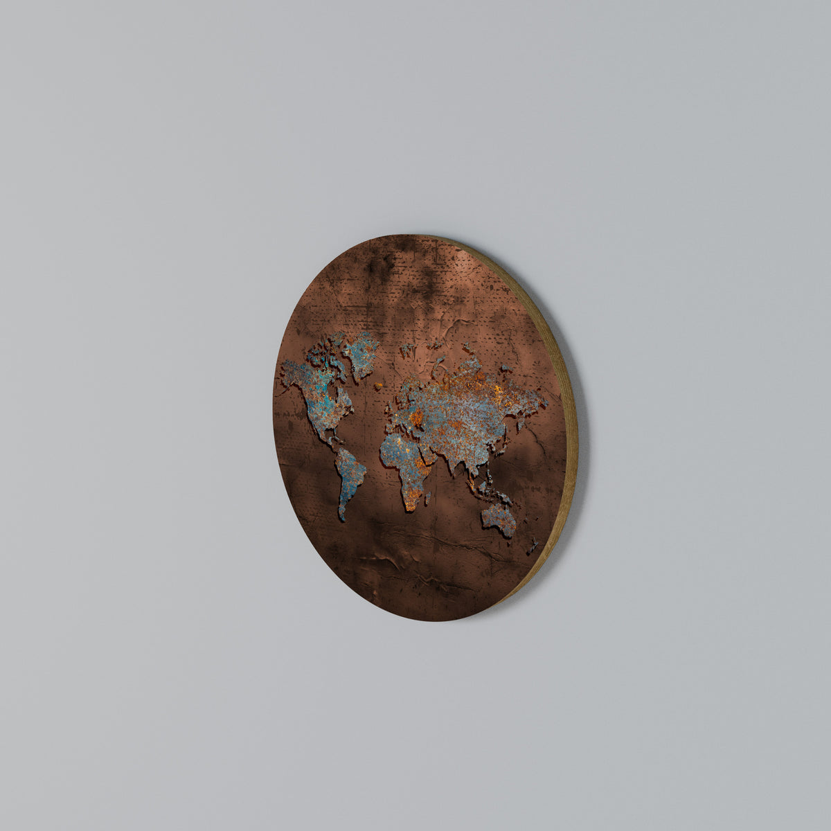 Round Wall Art – METALLIC MAP OF MEMORIES