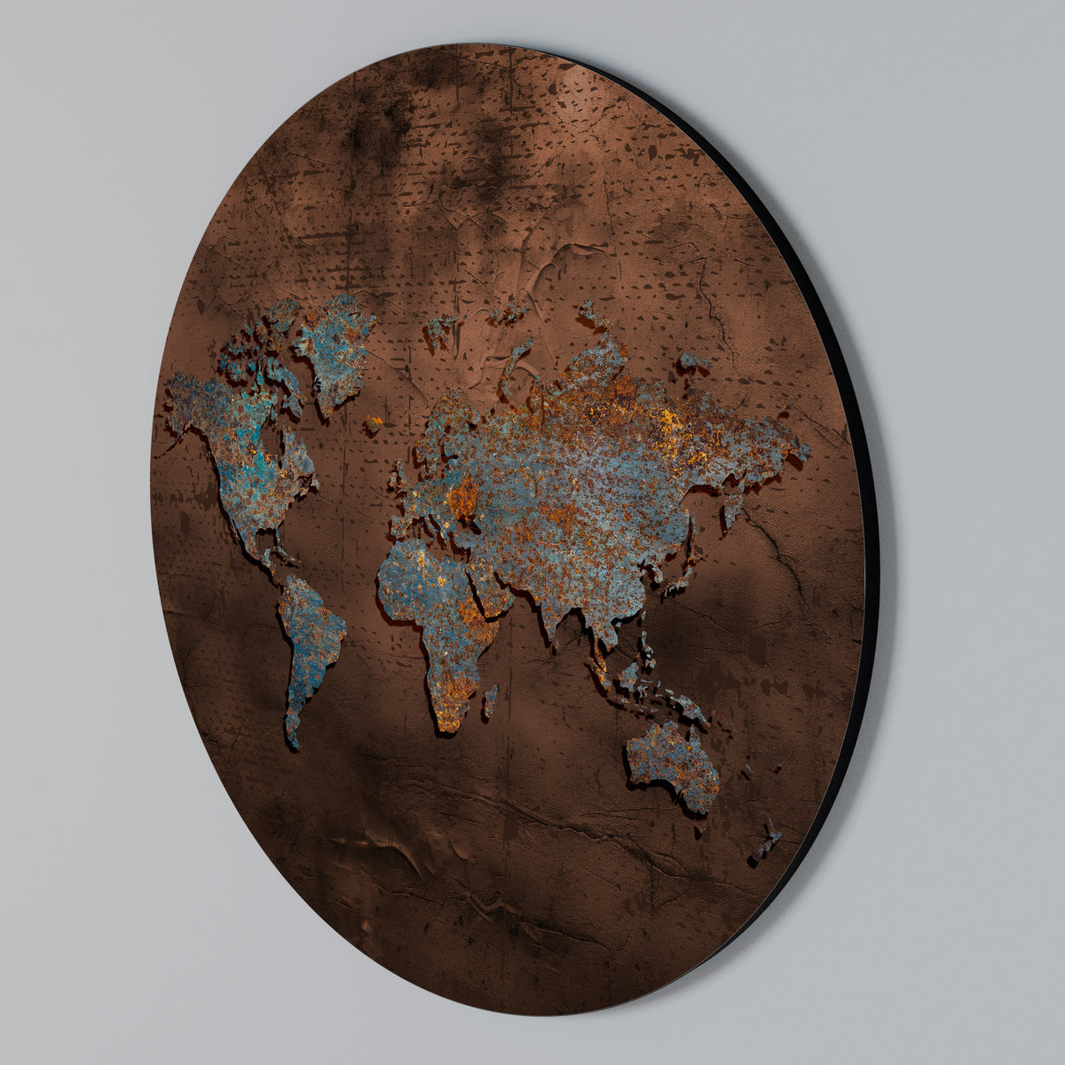 Round Wall Art – METALLIC MAP OF MEMORIES