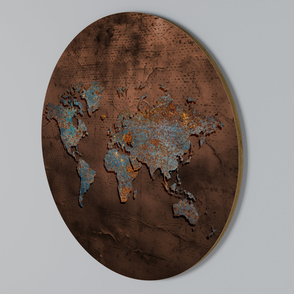 Round Wall Art – METALLIC MAP OF MEMORIES